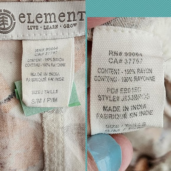 Element Floral Rose Printed Open Fringe Cardigan - Picture 5 of 5